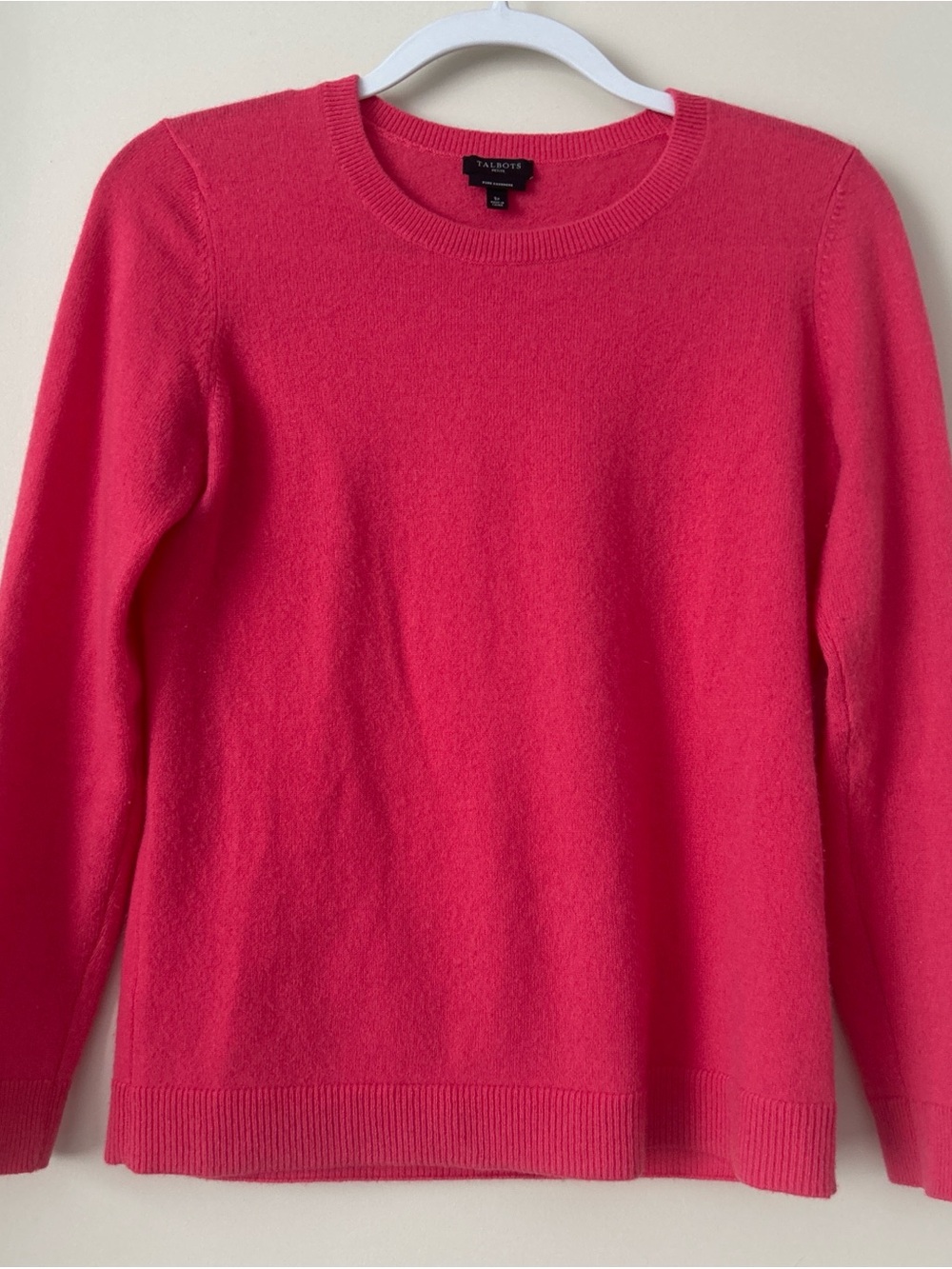 💖 Talbots Dark Pink Crewneck Cashmere Sweater